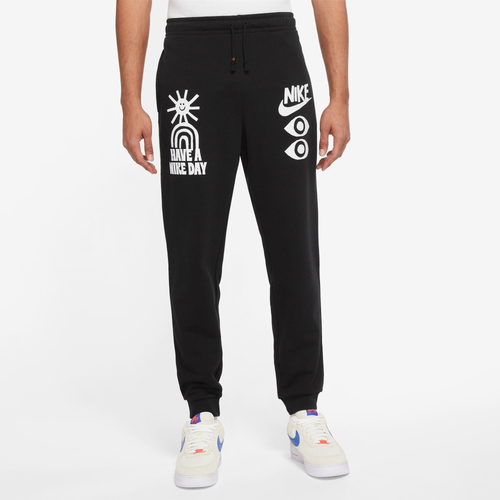 Nike Mens  Hbr Fleece Tech Pants In Black/white