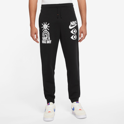 

Nike Mens Nike HBR Fleece Tech Pants - Mens Black/White Size L