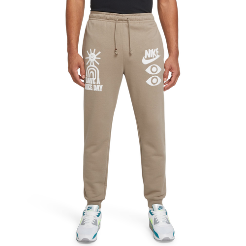 

Nike Mens Nike HBR Fleece Tech Pants - Mens Khaki/White Size M