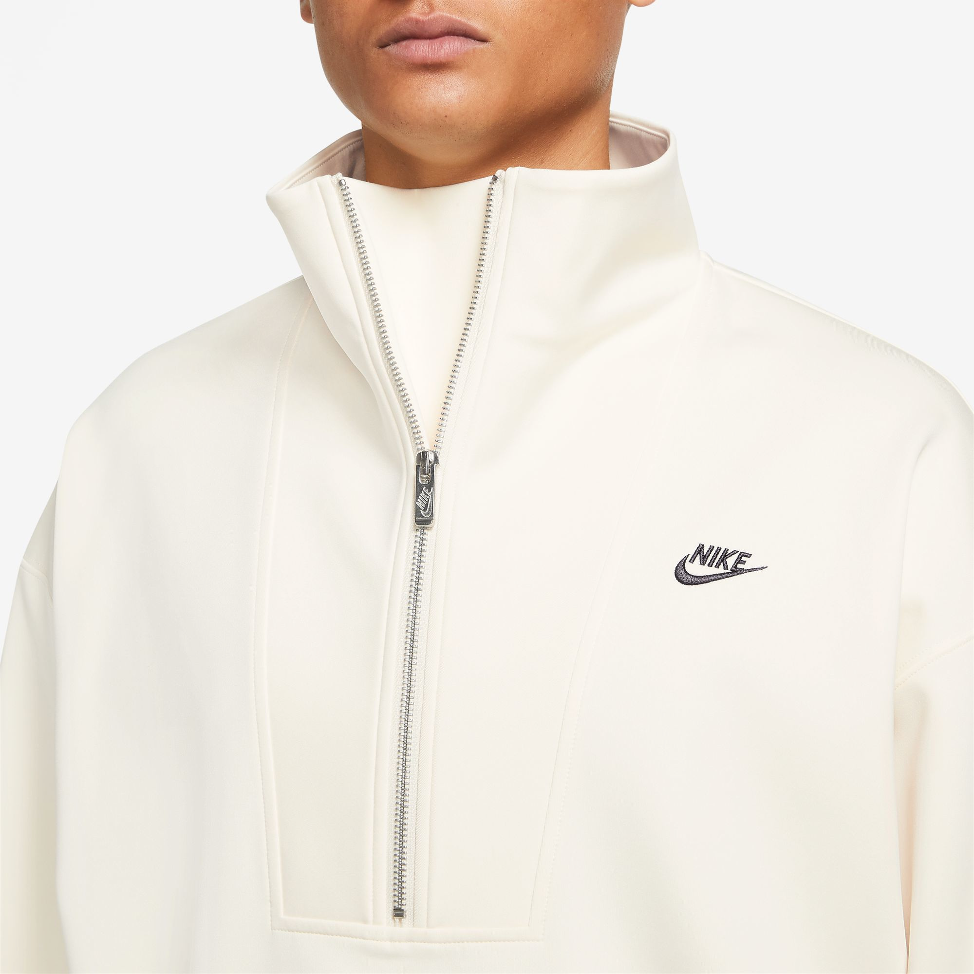 Nike half zip on sale white