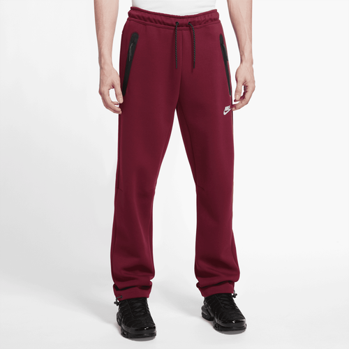 Nike Mens Tech Fleece Pants In Maroon/white | ModeSens
