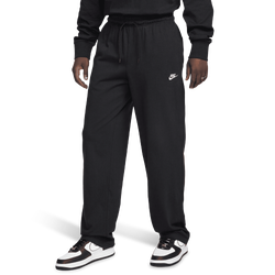Men's - Nike Club Knit Open Hem Pants - Black/White