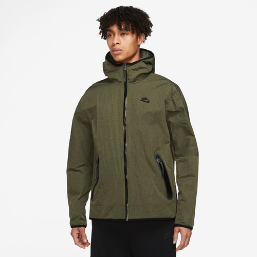 

Nike Mens Nike Tech Woven Jacket - Mens Olive/Black Size M