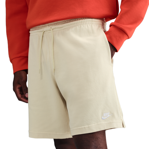 Nike Club Knit Shorts - Nike Lt Khaki/White