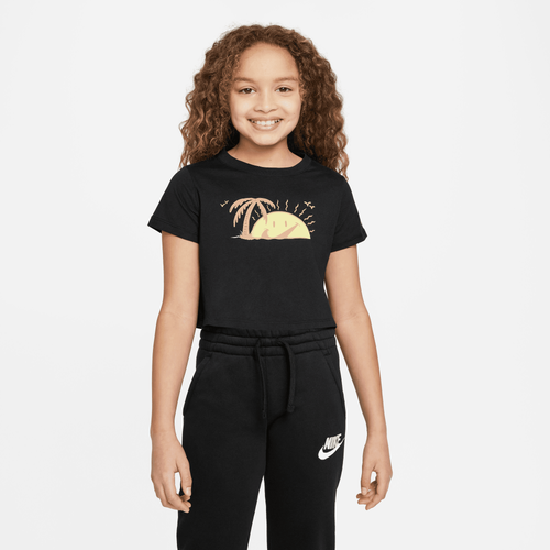 Nike Kids' Girls  Sun Swoosh T-shirt In Black/white