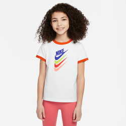 Boys' Grade School - Nike NSW Sport DNA Ringer T-Shirt - White/Black