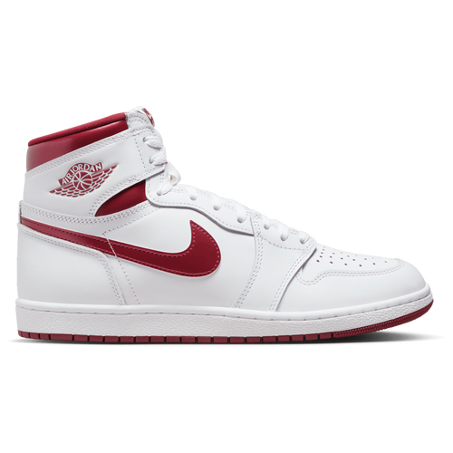 

Jordan Mens Jordan Retro 1 HI OG - Mens Basketball Shoes White/Team Red Size 13.0