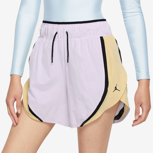 Shop Jordan Womens  Sport Shorts In Barely Grape/lemon Wash