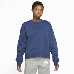 Women's - Jordan Plus Size Flight Fleece Crew - Blue/White