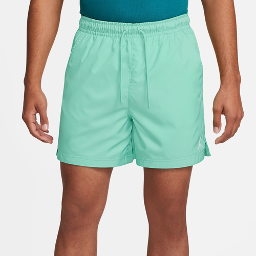 Jordan Mens  Essential Poolside Lbr 5" Shorts In White/emerald Rise