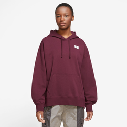 Women's - Jordan Flight Fleece Hoodie - Maroon/Black