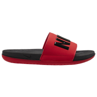 Nike red slides sales gold check