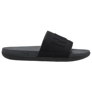 Black and clearance grey nike slides