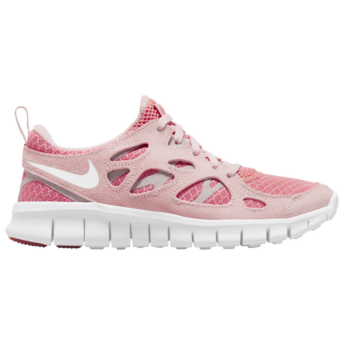 

Girls Nike Nike Free Run 2 - Girls' Grade School Running Shoe Pink Salt/Purple/White Size 05.5