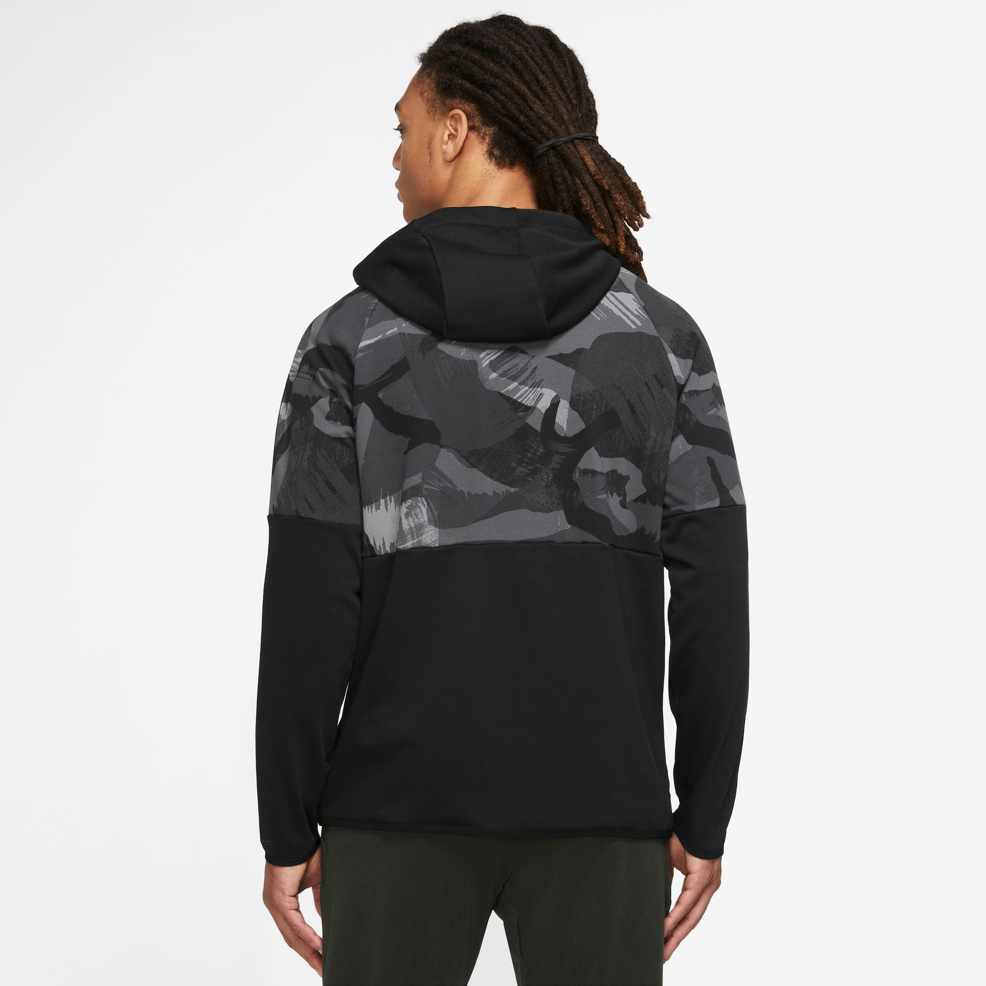 Nike long sleeve french terry hot sale camouflage hoodie