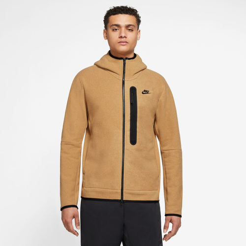 Nike Mens Tech Fleece Full-zip Winter Hoodie In Gold/black |