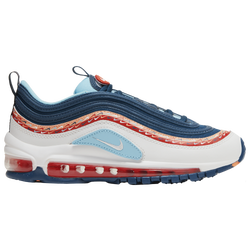 Girls' Grade School - Nike Air Max 97 - Blue/Orange/White