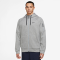 Nike Therma Fleece Full-Zip Hoodie - Nike Particle Grey/Dark Heather Black