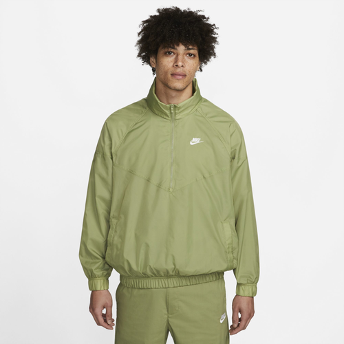 

Nike Mens Nike 1/2 Zip Windrunner - Mens Alligator/White Size L