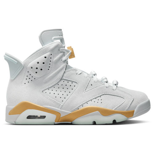 Women's - Jordan Retro 6 - Pure Platinum/Metallic Gold Glacier Blue