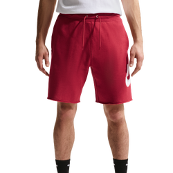 Men's - Nike Club Alumni FT Shorts - Red/Red