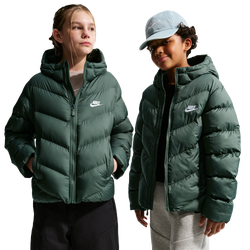 Boys' Grade School - Nike ADP Puffer - Camo Green/White