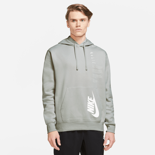 Nike Mens  Club Pullover Hoodie In Grey Fog/grey Fog