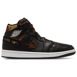Women's - Jordan Air Jordan 1 Mid SE - Black/Chalk/Velvet Brown