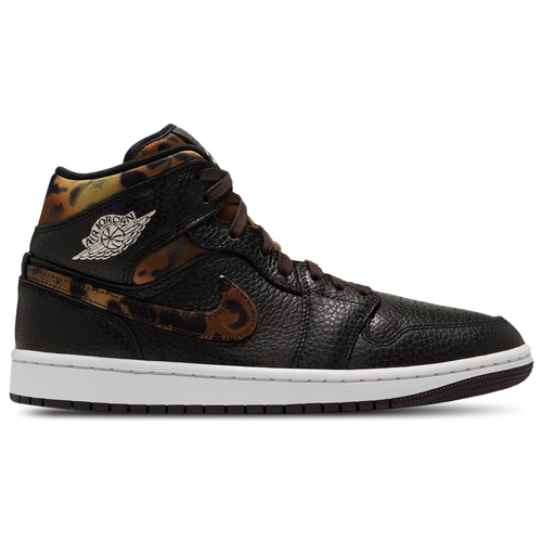 WOMENS - Jordan Air Jordan 1 Mid SE - Black/Chalk Velvet Brown