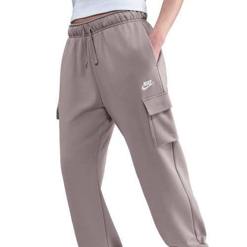 WOMENS - Nike NSW Club Fleece MR Cargo Pants - White/Malt