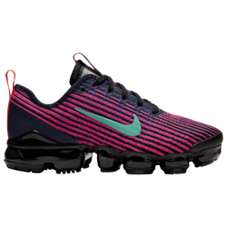 Girls' Grade School - Nike Air VaporMax Flyknit 3 - Blackened Blue/Kinetic Green/Magic Ember