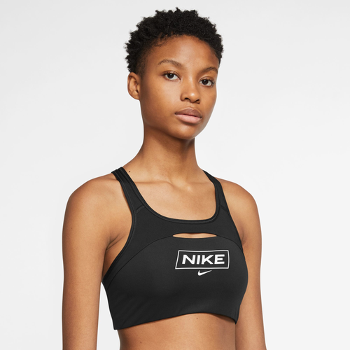 

Nike Womens Nike NP Dri-FIT Swoosh Graphic Bra - Womens Black Size L