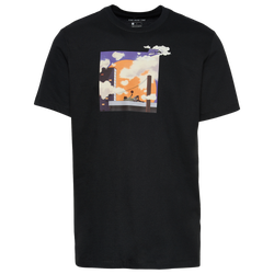 Men's - Nike New Wave T-Shirt - Black/Orange