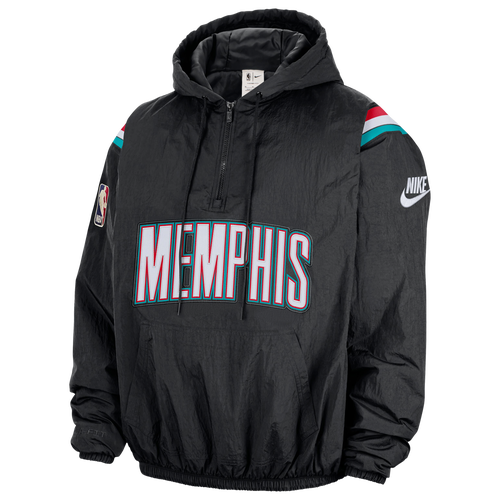 MENS - Nike Grizzlies Woven LND Half-Zip Hoodie - Black/Multi