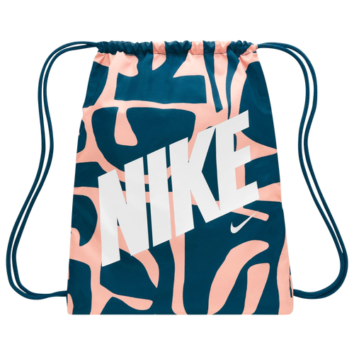

Nike Kids Nike Youth Drawstring Cat AOP Bag - Youth Valerian Blue/White/Arctic Orange Size One Size