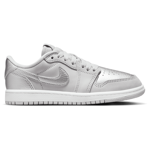 

Boys Preschool Jordan Jordan Retro 1 Low OG - Boys' Preschool Shoe Grey/Silver/White Size 01.0