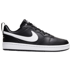 Boys' Grade School - Nike Court Borough Low 2 - Black/White