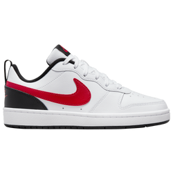 Boys' Grade School - Nike Court Borough - White/Black/University Red