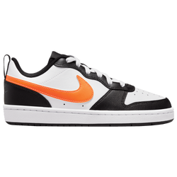 Boys' Grade School - Nike Court Borough Low 2 - Orange/Black/White
