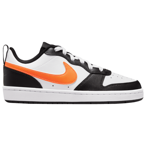 Nike Kids' Boys  Court Borough Low 2 In White/total Orange/black/dark Smoke Grey