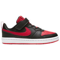 Boys' Preschool - Nike Court Borough Low 2 - Black/Red/White