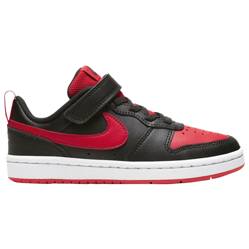 Nike Kids Black & Red Court Borough Low 2 Little Kids Sneakers In