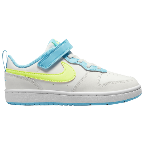 

Nike Boys Nike Court Borough Low 2 - Boys' Preschool Shoes White/Volt/Blue Size 11.0