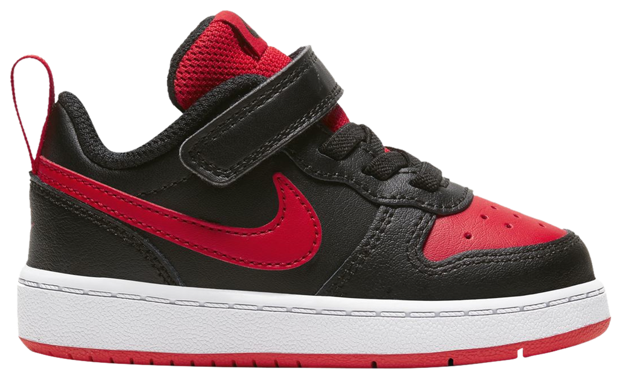 Nike Kids' Court Borough Low 2 Black & Red Shoes