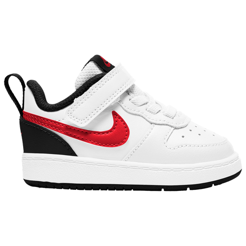 

Boys Nike Nike Court Borough Low 2 - Boys' Toddler Basketball Shoe White/University Red/Black Size 04.0