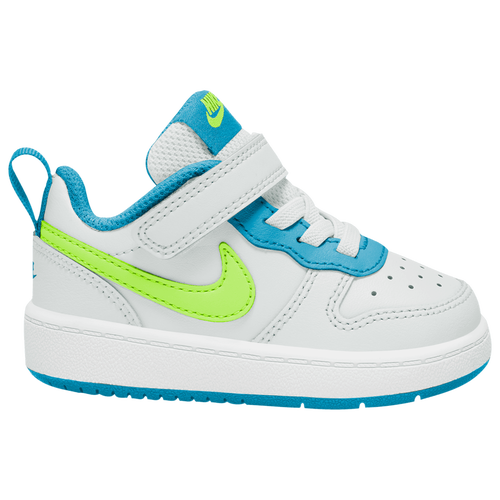 

Boys Nike Nike Court Borough Low 2 - Boys' Toddler Basketball Shoe White/Volt/Blue Size 04.0