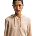 Nike NSW Club Fleece FZ Hoodie - Nike Linen/Heather White