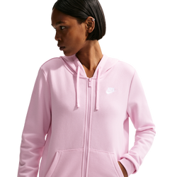 Women's - Nike NSW Club Fleece FZ Hoodie - Pink Foam/White