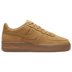 Boys' Grade School - Nike Air Force 1 Low - Wheat/Wheat/Gum Light Brown