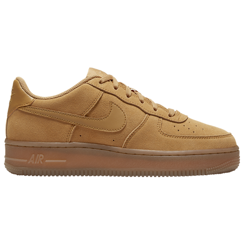 

Nike Boys Nike Air Force 1 Low - Boys' Grade School Basketball Shoes Wheat/Wheat/Gum Light Brown Size 4.0